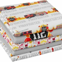 5-tlg. Stoffpaket Jersey Feuerwehr