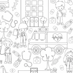 Baumwolle, Ausmalstoff Krankenhaus, Hochwertige Popeline