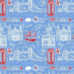 Baumwolle, Fernweh, London, Hochwertige Popeline