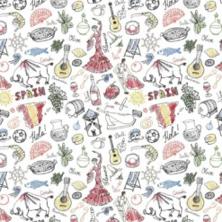 Baumwolle, Fernweh, Spanien, Hochwertige Popeline