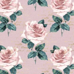 Baumwolle Jeansblumen Altrosa, Hochw. Popeline Denimstyle