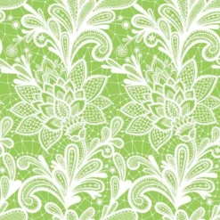 Baumwolle, Oriental Rhapsody, Blumen, Grün, Hochw. Popeline