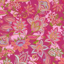 Baumwolle, Oriental Rhapsody, Blumen, Pink, Hochw. Popeline