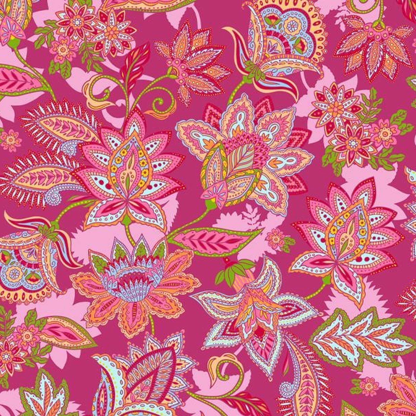 Baumwolle, Oriental Rhapsody, Blumen, Pink, Hochw. Popeline 1 Baumwolle, Oriental Rhapsody, Blumen, Pink, Hochw. Popeline