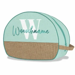 Beautybag, Türkis Mit Wunschname (Nähset)