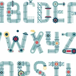 Bio-Jersey, BAUMEISTER ABC Buchstaben, Little Constructor