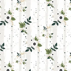 Bio-Jersey, Baumstyle Grau, Rehkitz