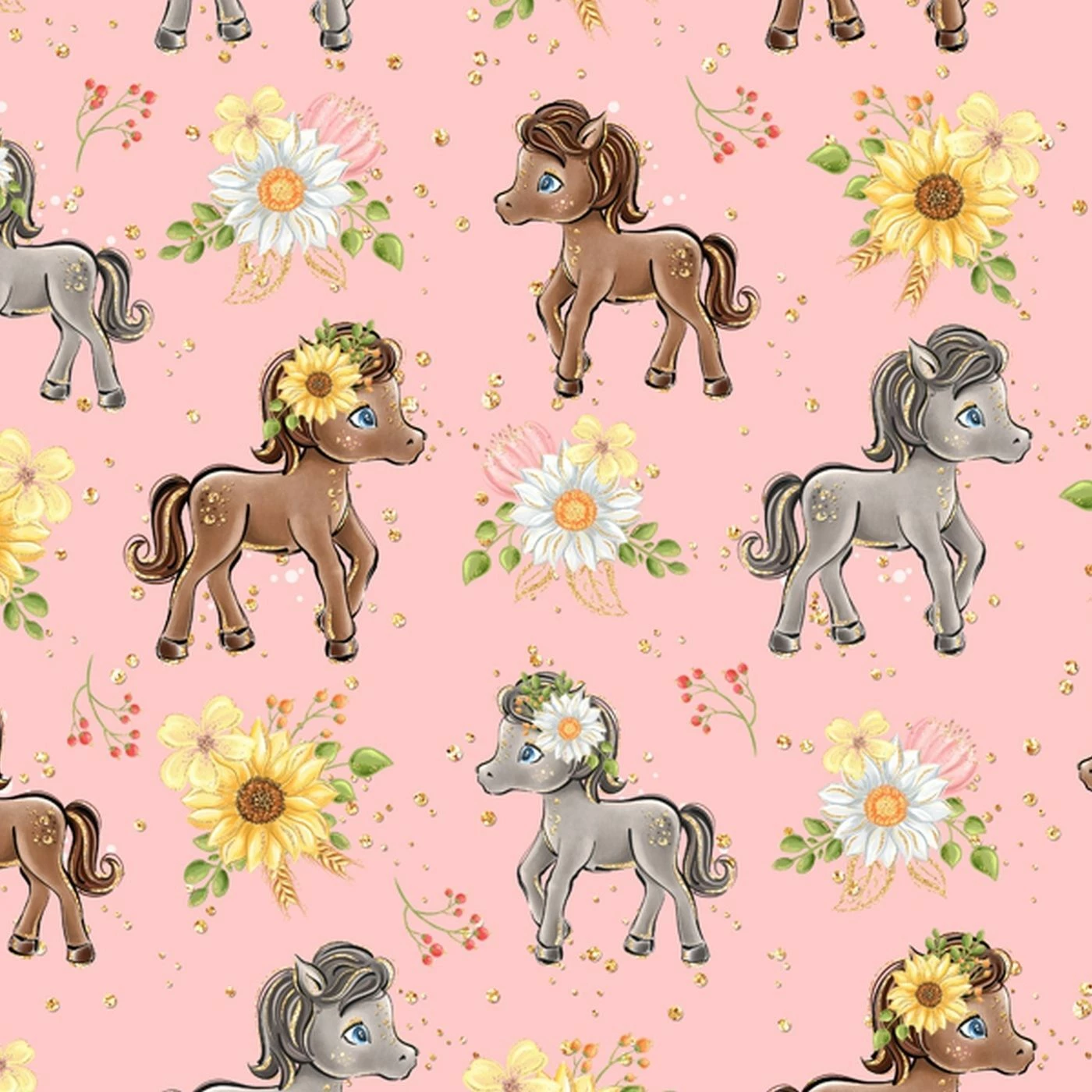 Bio-Jersey, Beautiful Farmlife, Pferde Rosa 1 Bio-Jersey, Beautiful Farmlife, Pferde Rosa