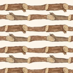 Bio-Jersey Biber Holzstämme Stripes