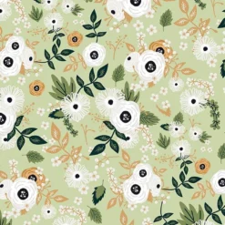 Bio-Jersey, Blumen Auf Grün, Rehkitz