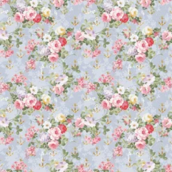 Bio-Jersey, Blumen, Grau, Seagirls, Maritim