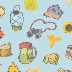 Bio-Jersey, Camping, Motive Blau