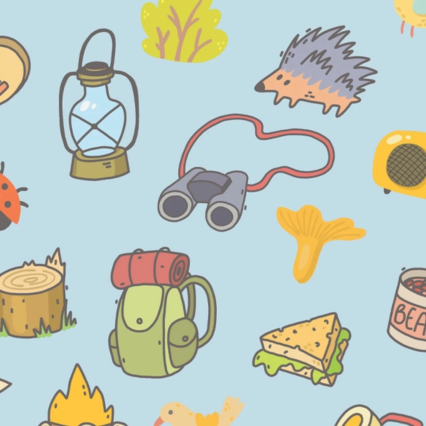 Bio-Jersey, Camping, Motive Blau 1 Bio-Jersey, Camping, Motive Blau