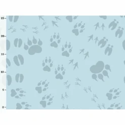 Bio-Jersey, Camping, Tierspuren Blau