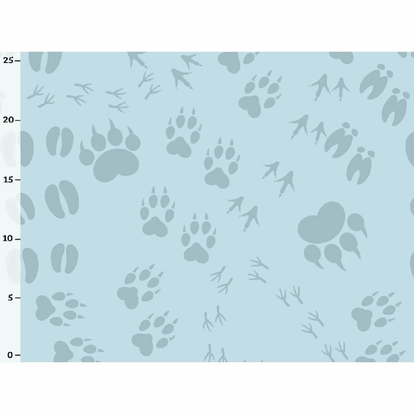 Bio-Jersey, Camping, Tierspuren Blau 1 Bio-Jersey, Camping, Tierspuren Blau