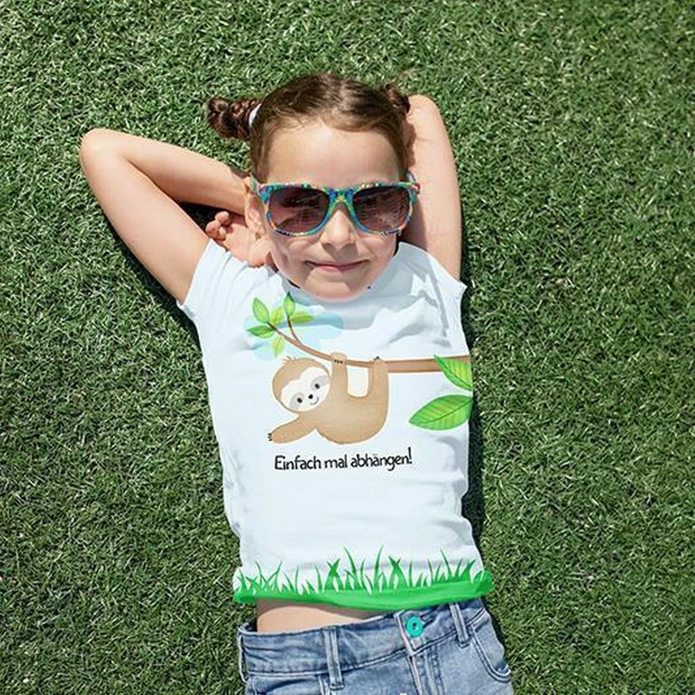 Bio-Jersey Chilly Das Faultier, Kleine Blätter Jersey 2 Bio-Jersey Chilly Das Faultier, Kleine Blätter Jersey – Bild 2