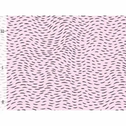 Bio-Jersey, Cool And Cute, Wellen Muster, Rosa Schwarz, Kombi, Jersey