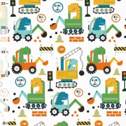 Bio-Jersey, Dinos At Work, Weiß