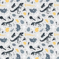 Bio-Jersey, Dinosaurier Auf Grau