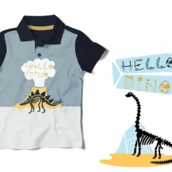 Bio-Jersey, Dinosaurier Auf Hellgrau -Outlet STOFFWELTEN Store bio jersey dinosaurier auf hellgrau3