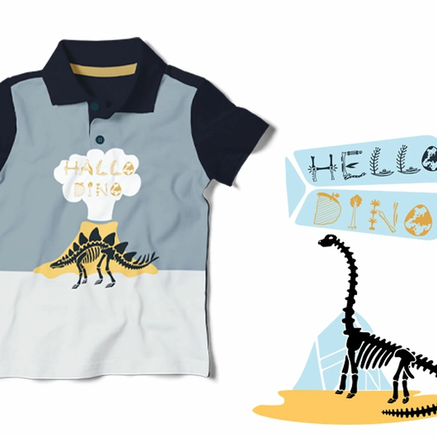 Bio-Jersey, Dinosaurier Spuren 3 Bio-Jersey, Dinosaurier Spuren – Bild 3