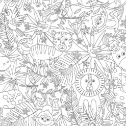 Bio-Jersey, Dschungeltiere Ausmaljersey