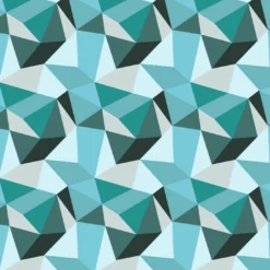 Bio-Jersey, Ecktiere, Wolf, Muster Groß Blau