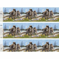 Bio-Jersey, Eiszeit, Streifen Mit Mammuts