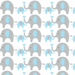 Bio-Jersey, Elefanten, Blau, ElefantenLiebe