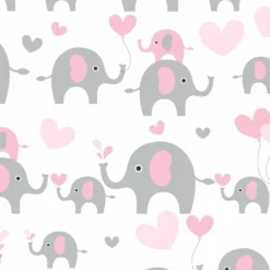 Bio-Jersey, Familie Elefant Rosa Grau, ElefantenLiebe