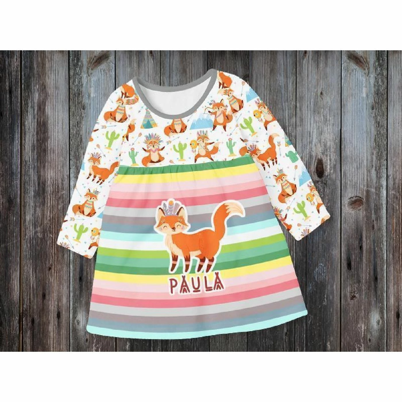 Bio-Jersey, Federn, Native Fox 3 Bio-Jersey, Federn, Native Fox – Bild 3