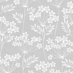 Bio-Jersey, Feine Blumen, Grau, Floral Denim