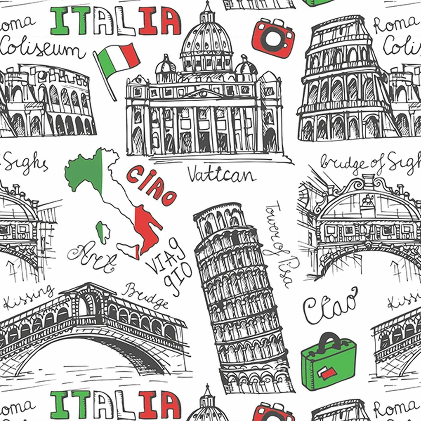 Bio-Jersey, Fernweh, Italien 1 Bio-Jersey, Fernweh, Italien