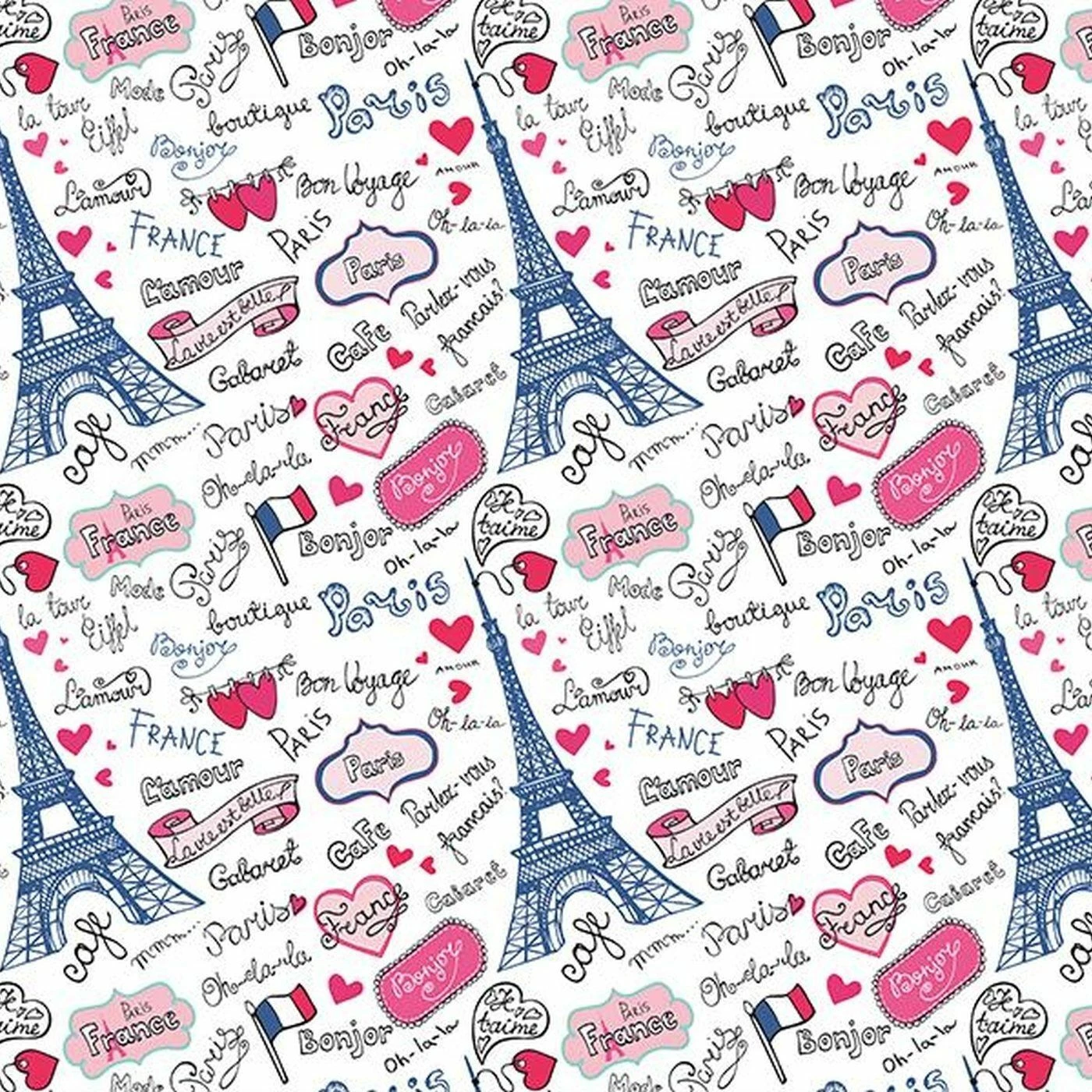 Bio-Jersey, Fernweh, Paris, Bunt 1 Bio-Jersey, Fernweh, Paris, Bunt