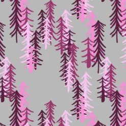 Bio-Jersey, Forest Childhood, Bäume Lila