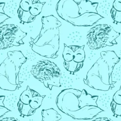 Bio-Jersey, Forest Childhood, Tiere Türkis