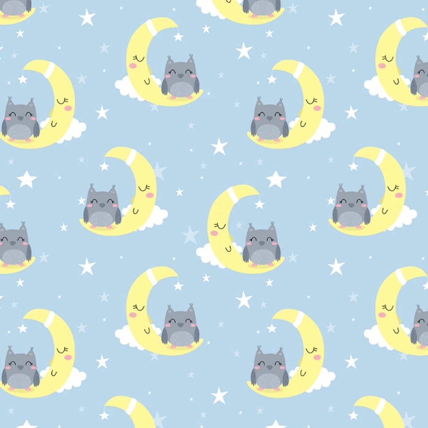 Bio-Jersey, Furry Friends, Eule 2 Bio-Jersey, Furry Friends, Eule – Bild 2