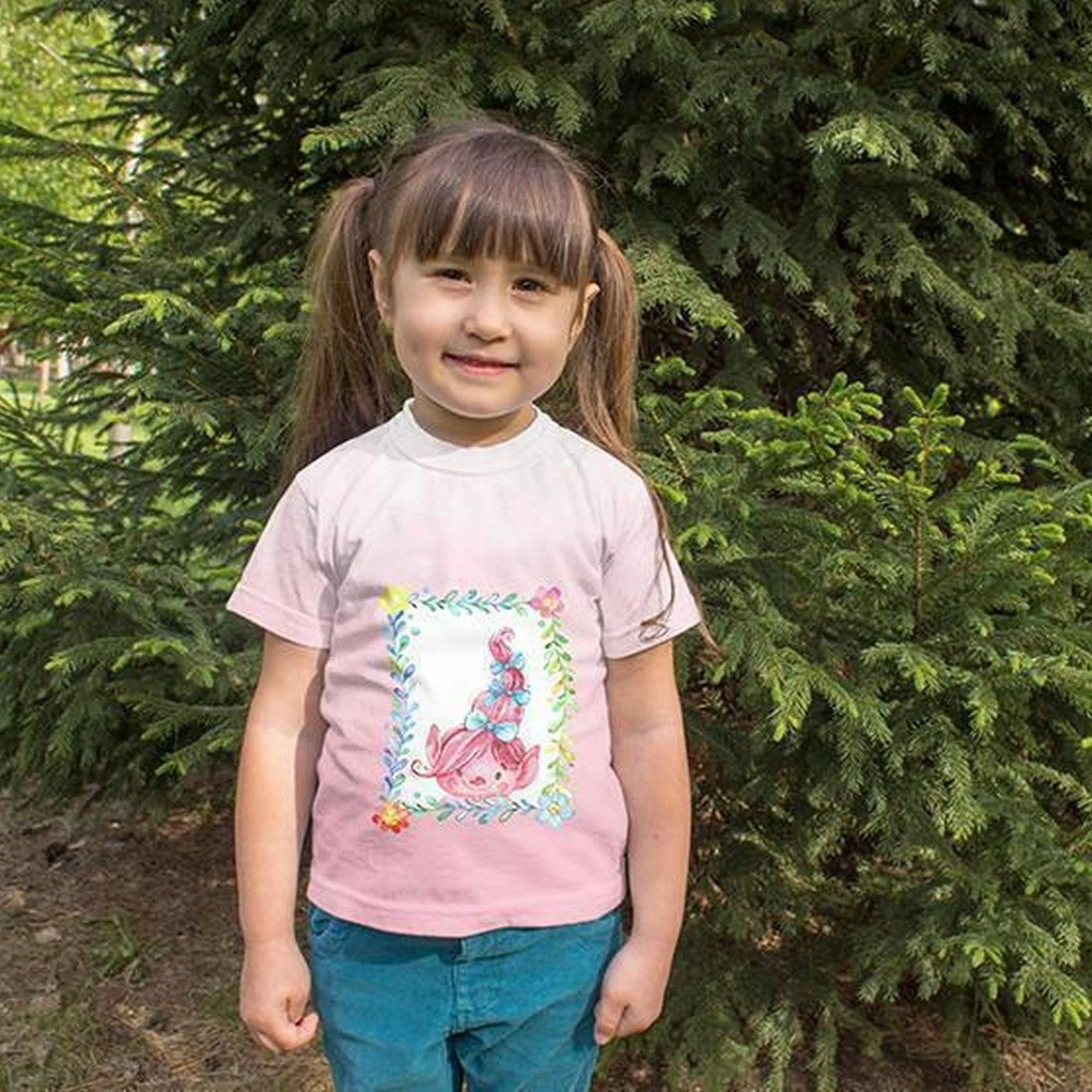 Bio-Jersey, Girl Stripes, Streifen, Kleine Trolls 4 Bio-Jersey, Girl Stripes, Streifen, Kleine Trolls – Bild 4