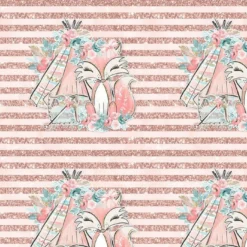 Bio-Jersey, Glitzer Streifen Fuchs, Fake-Glitzer Fuchsliebe