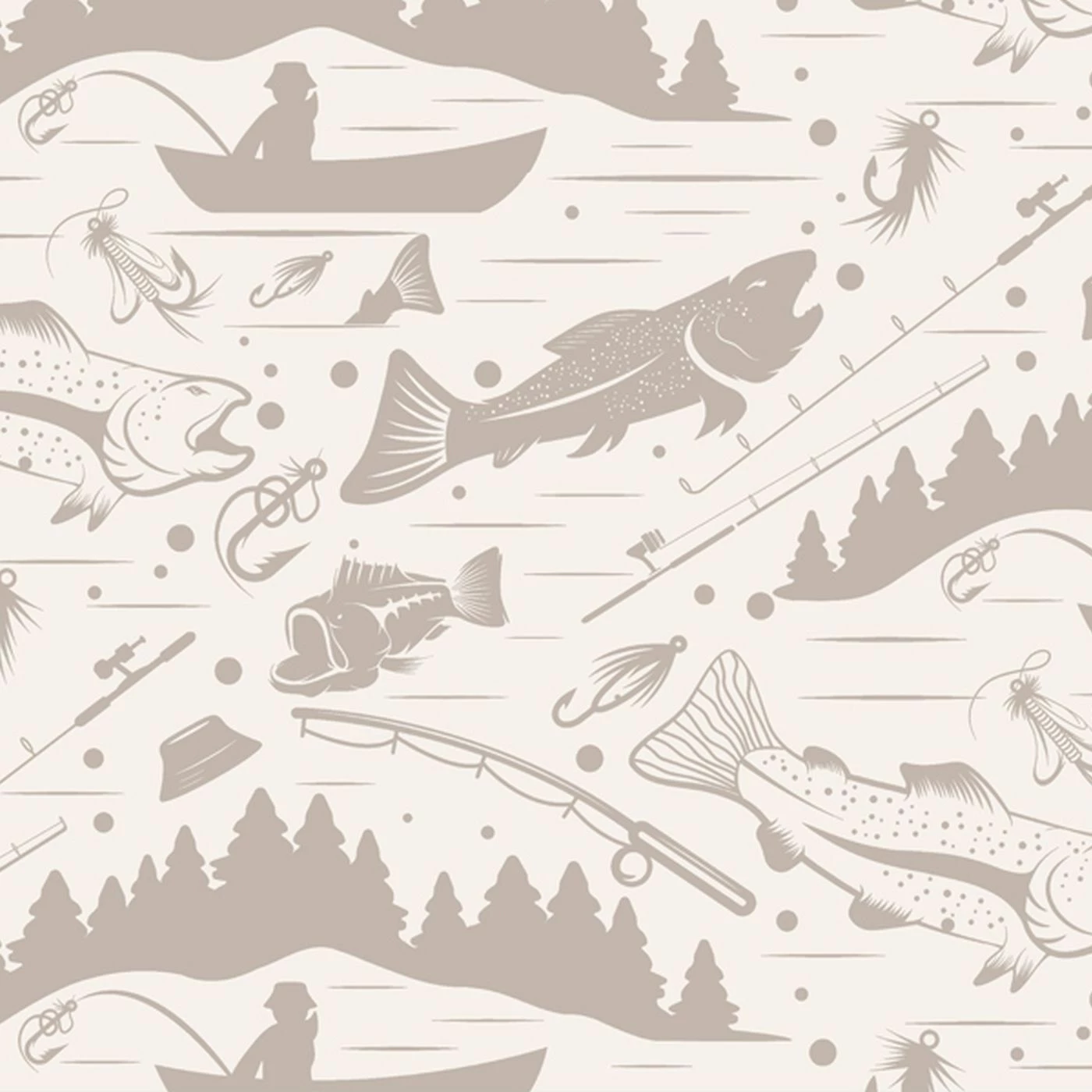 Bio-Jersey, Gone Fishing, Beige 1 Bio-Jersey, Gone Fishing, Beige