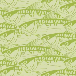 Bio-Jersey, Gone Fishing, Fische Grün