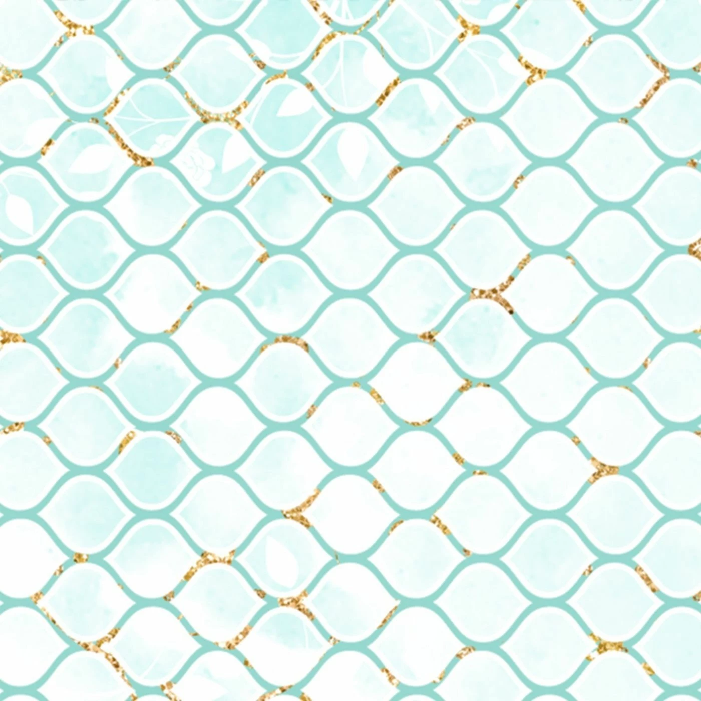 Bio-Jersey, Grafisches Muster, Gold Mint Collection 1 Bio-Jersey, Grafisches Muster, Gold Mint Collection