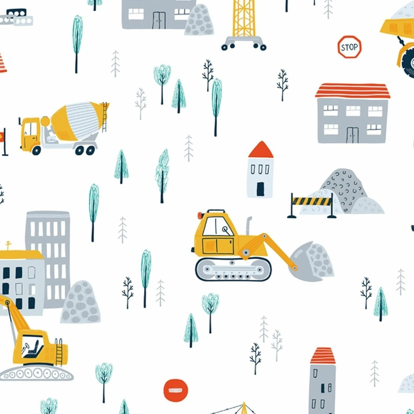 Bio-Jersey, Großbaustelle, Bagger 1 Bio-Jersey, Großbaustelle, Bagger