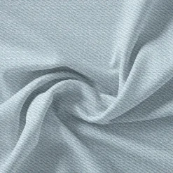 Bio-Jersey, Jeans-Jersey Uni Blau, Jeansblumen-Kombi Jeanslook