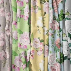 Bio-Jersey, Jeans-Jersey Uni Gelb, Jeansblumen-Kombi Jeanslook -Outlet STOFFWELTEN Store bio jersey jeans jersey uni gelb jeansblumen kombi jeanslook3