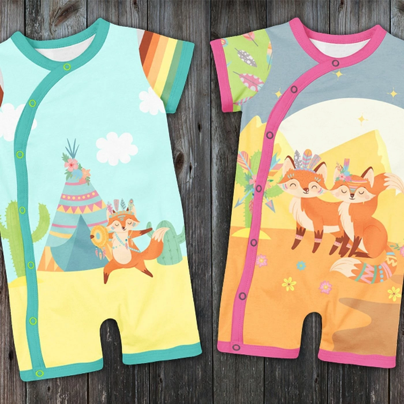 Bio-Jersey, Kakteen Rosa, Native Fox 2 Bio-Jersey, Kakteen Rosa, Native Fox – Bild 2