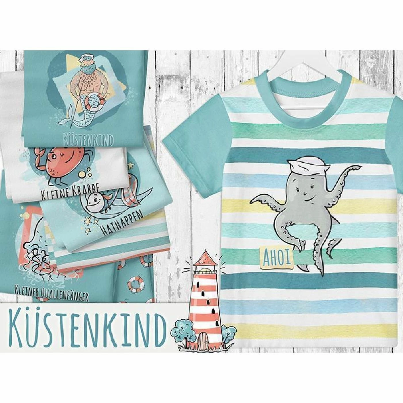 Bio-Jersey, Küstenkind, Streifen Boy 2 Bio-Jersey, Küstenkind, Streifen Boy – Bild 2