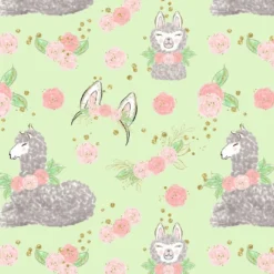 Bio-Jersey, Little Lama, Rosen Grün