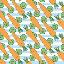 Bio-Jersey, Meerschweinchen, Möhrchen Hellblau