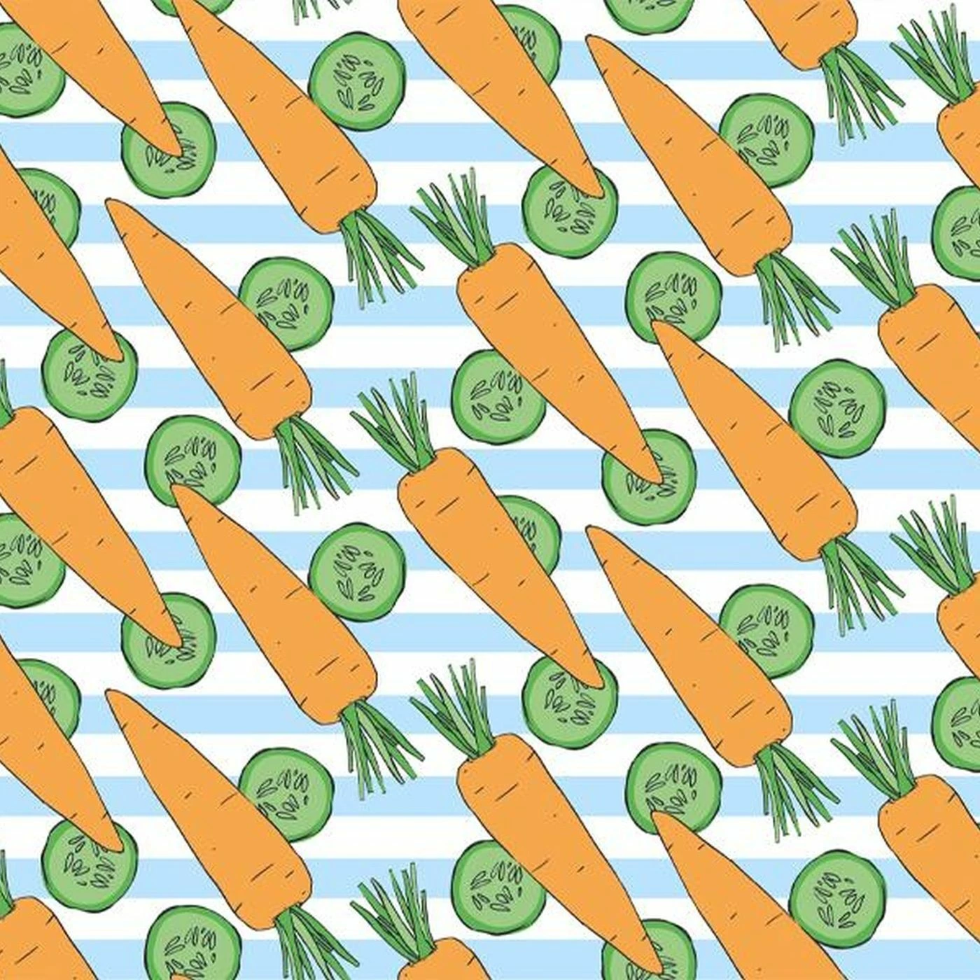 Bio-Jersey, Meerschweinchen, Möhrchen Hellblau 1 Bio-Jersey, Meerschweinchen, Möhrchen Hellblau